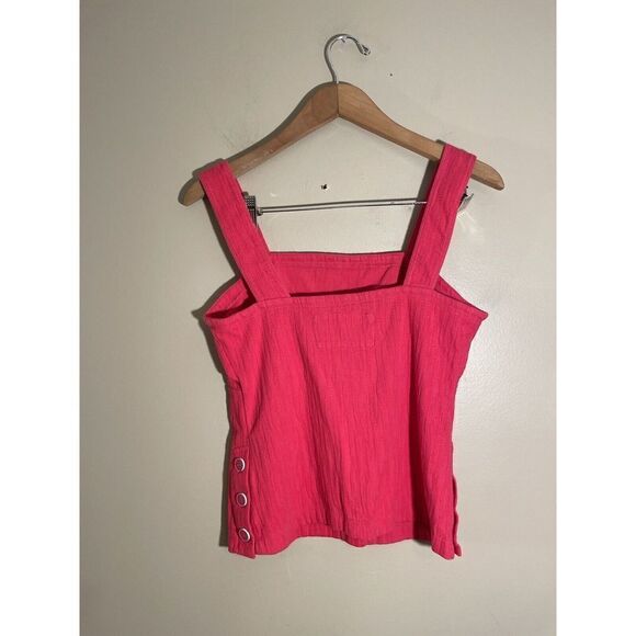 Anthropologie Maeve Callie Button Side Tank Top Size Small Pink - Picture 3 of 5